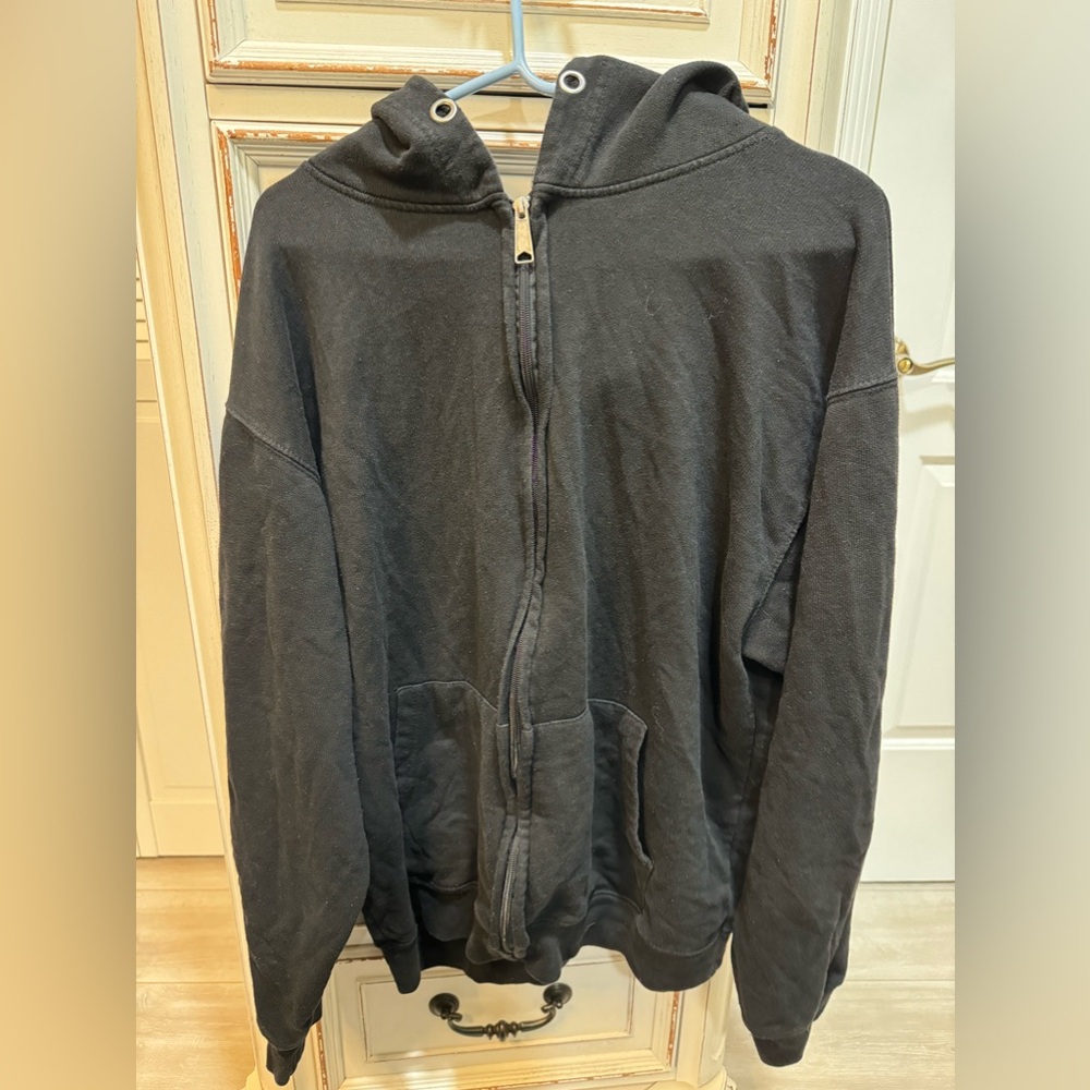 Gemrock Black Zip Up Hoodie Size XL